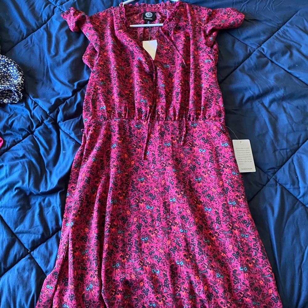 Bobeau flutter sleeve dress